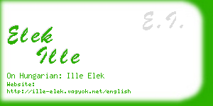 elek ille business card